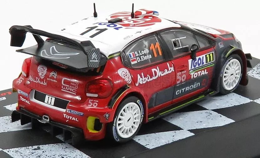ATLAS IXO EDITION 1/43 CITROEN C3 WRC TOTAL N 11 RALLY TOUR DE CORSE 2018 S.LOEB - Daniel ELENA
