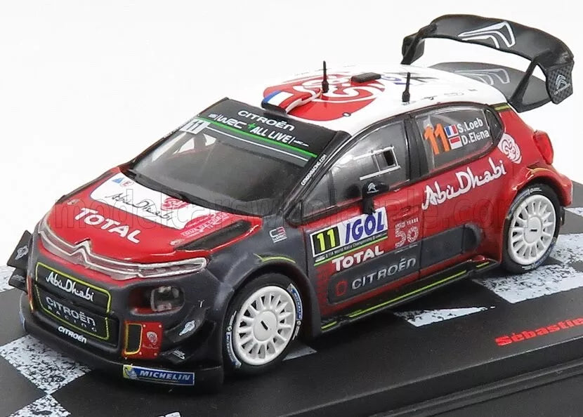 ATLAS IXO EDITION 1/43 CITROEN C3 WRC TOTAL N 11 RALLY TOUR DE CORSE 2018 S.LOEB - Daniel ELENA