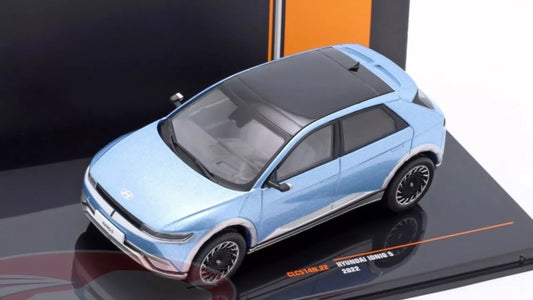 IXO 1/43 DIE-CAST HYUNDAI - IONIQ 5 2022 - LIGHT BLUE MET in DISPLAY CASE - NEW!