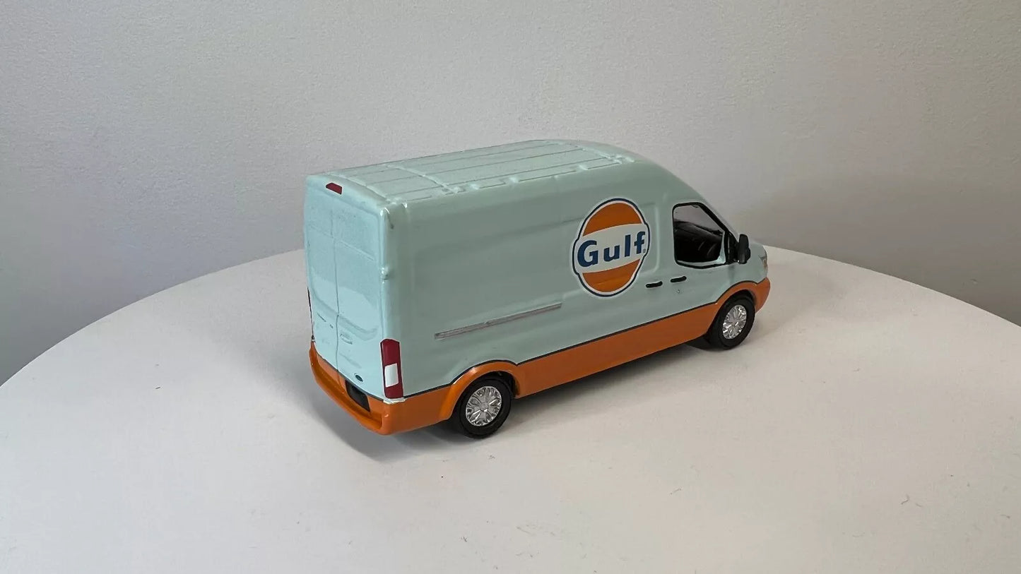 GREENLIGHT 1/64 FULL DIE-CAST 2019 MK8 FORD TRANSIT GULF OIL LWB HIGH ROOF VAN