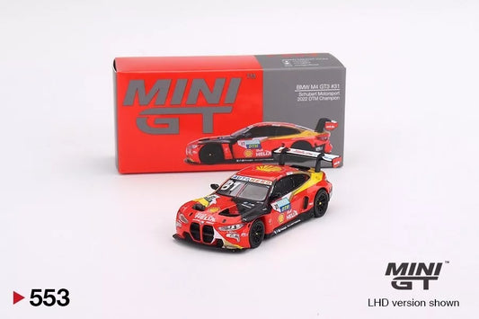 MINI GT 1/64 BMW M4 GT3 #31 Schubert Motorsport Shell 2022 DTM Champion Limited