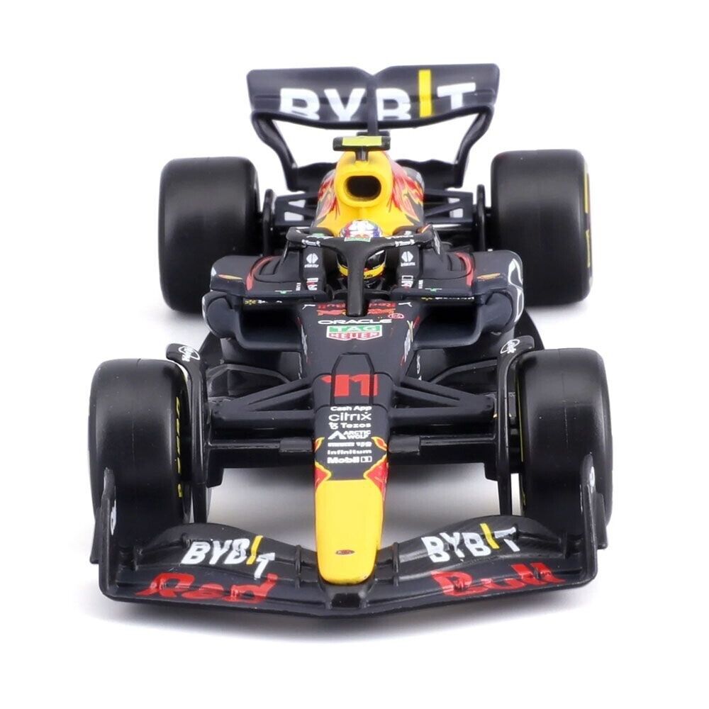 Burago 1/43 Signature F1 Red Bull RB18 w/ Driver #11 Sergio Perez in Display Case
