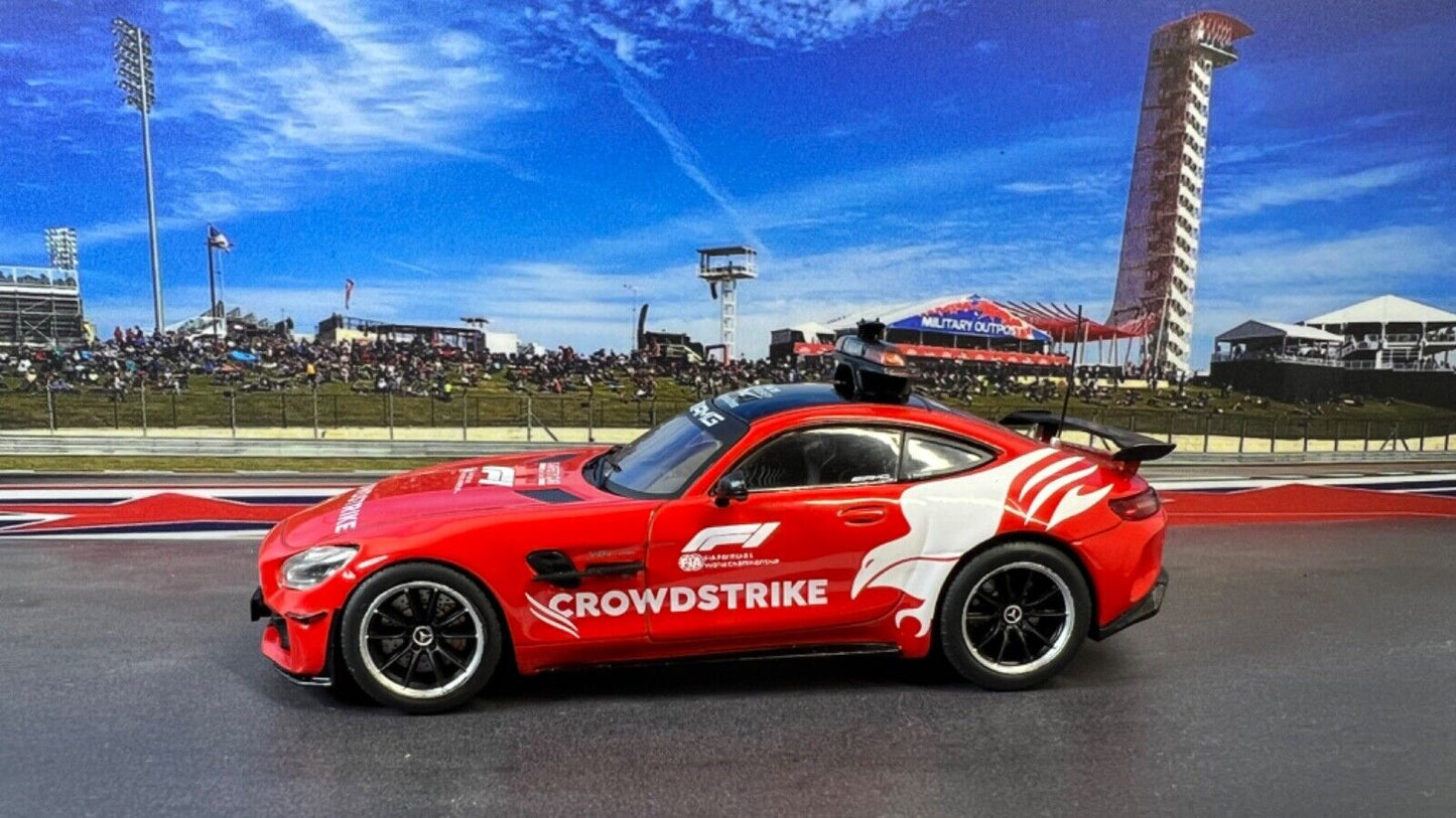 IXO 1/43 MERCEDES BENZ GT-R AMG F1 SAFETY CAR CROWDSTRIKE 2021 BERND MAYLANDER - W/ FULL FIA F1 DECALS LIMITED EDITION!