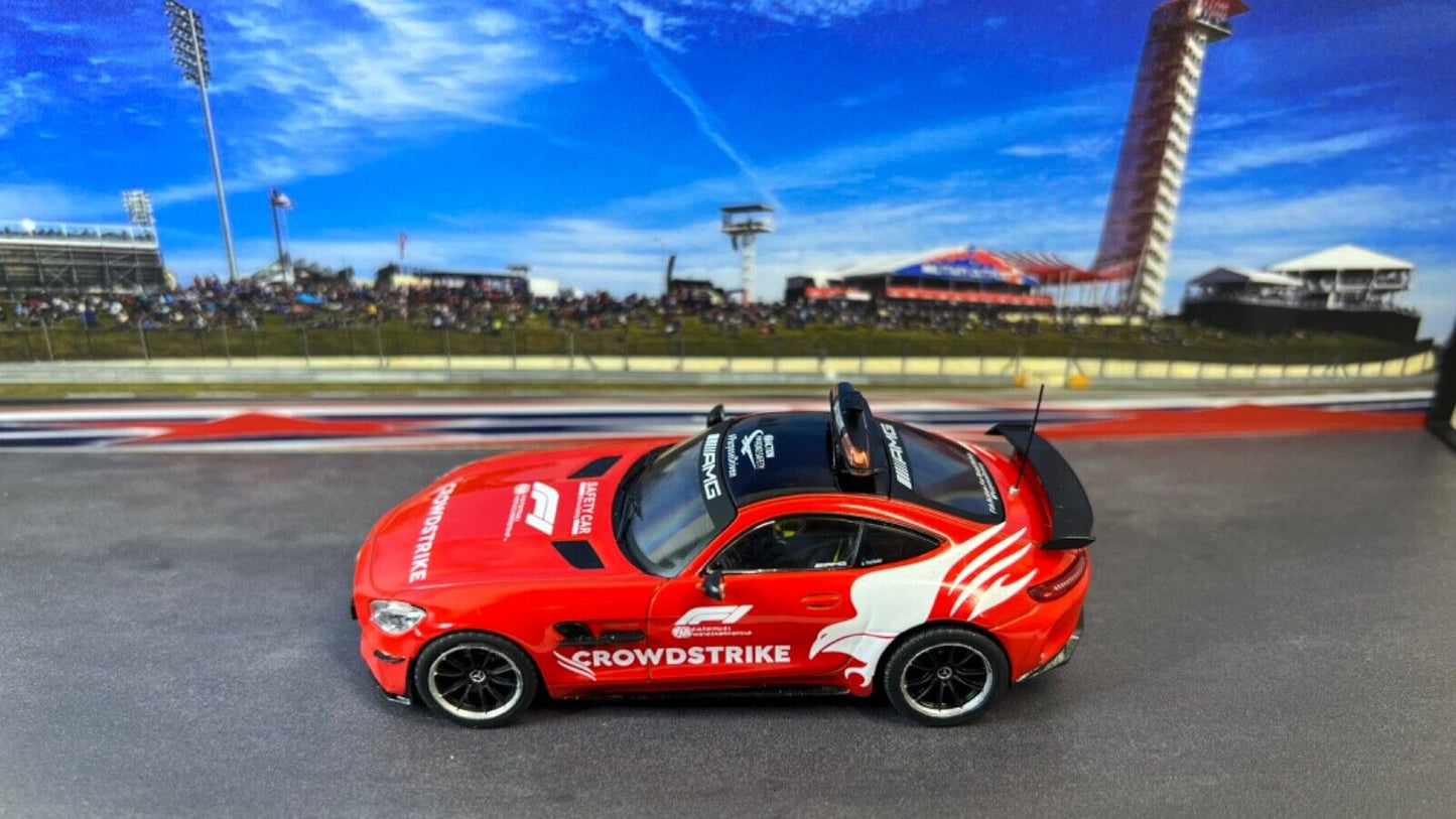 IXO 1/43 MERCEDES BENZ GT-R AMG F1 SAFETY CAR CROWDSTRIKE 2021 BERND MAYLANDER - W/ FULL FIA F1 DECALS LIMITED EDITION!