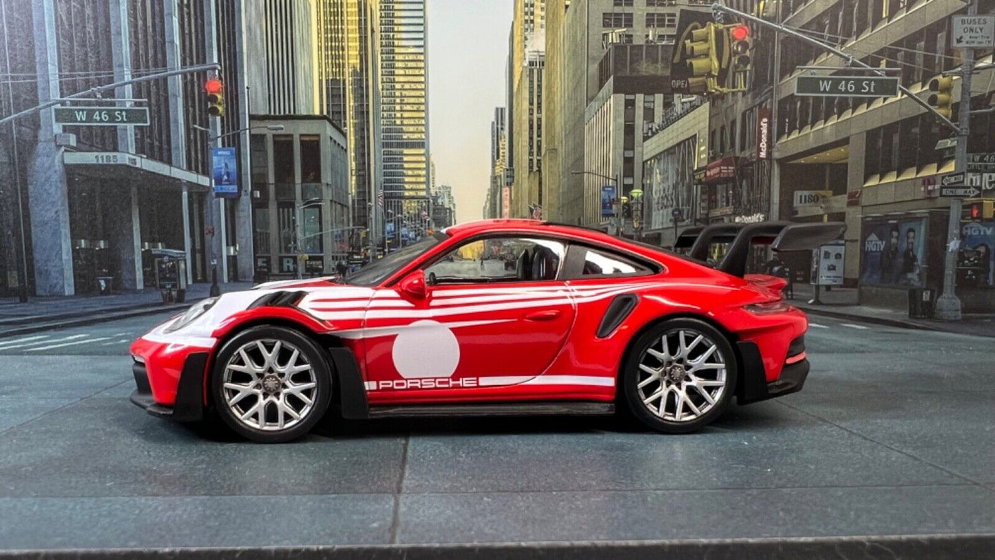 Custom Super Detailed Norev 1:43 Die-Cast Porsche 911 992 GT3 RS Salzburg Livery