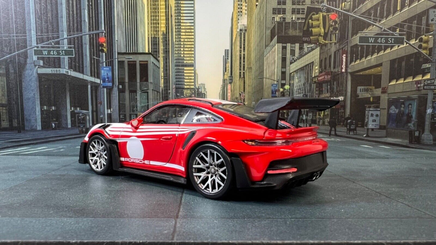 Custom Super Detailed Norev 1:43 Die-Cast Porsche 911 992 GT3 RS Salzburg Livery