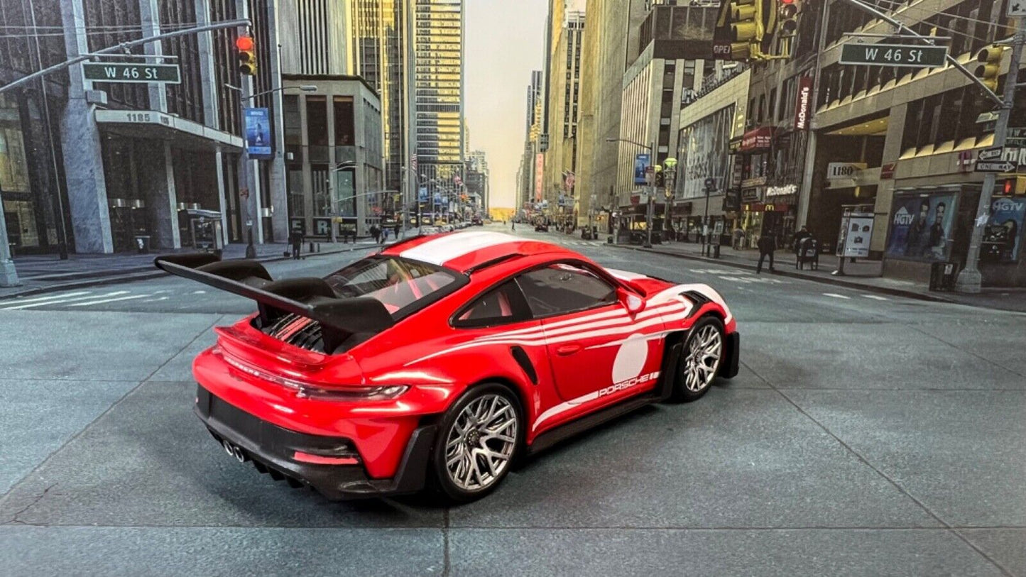Custom Super Detailed Norev 1:43 Die-Cast Porsche 911 992 GT3 RS Salzburg Livery