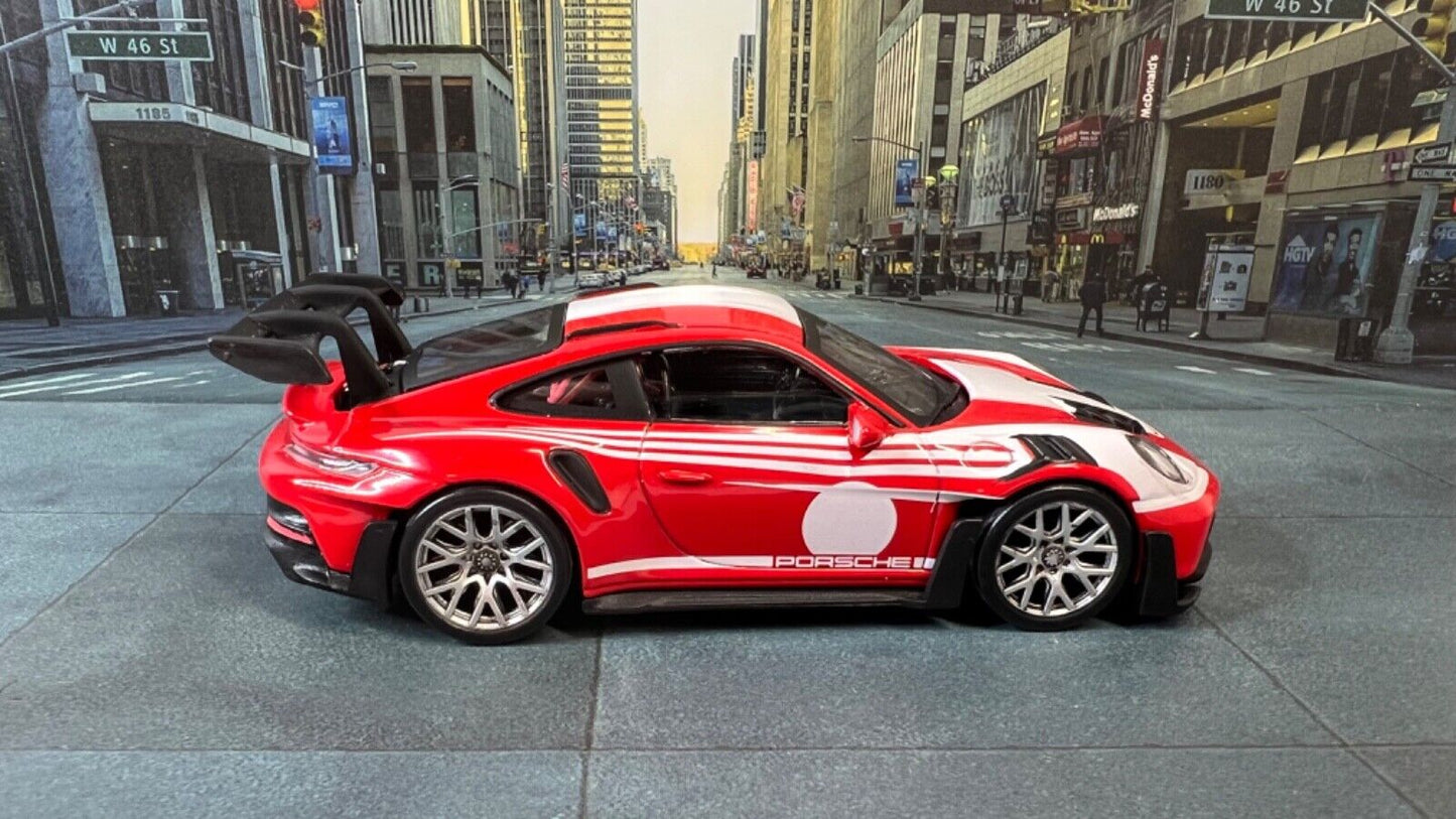 Custom Super Detailed Norev 1:43 Die-Cast Porsche 911 992 GT3 RS Salzburg Livery