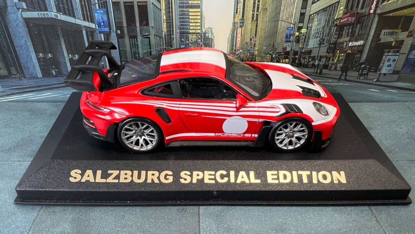 Custom Super Detailed Norev 1:43 Die-Cast Porsche 911 992 GT3 RS Salzburg Livery
