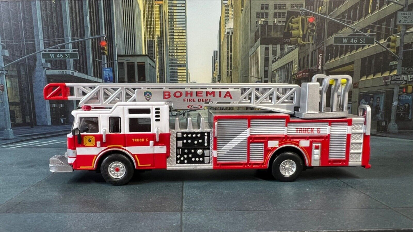 Hachette Collection Resin 1/87 Quint Pierce Fire Ladder Truck Fire Engine 2005 Bohemia Fire Dept N 6