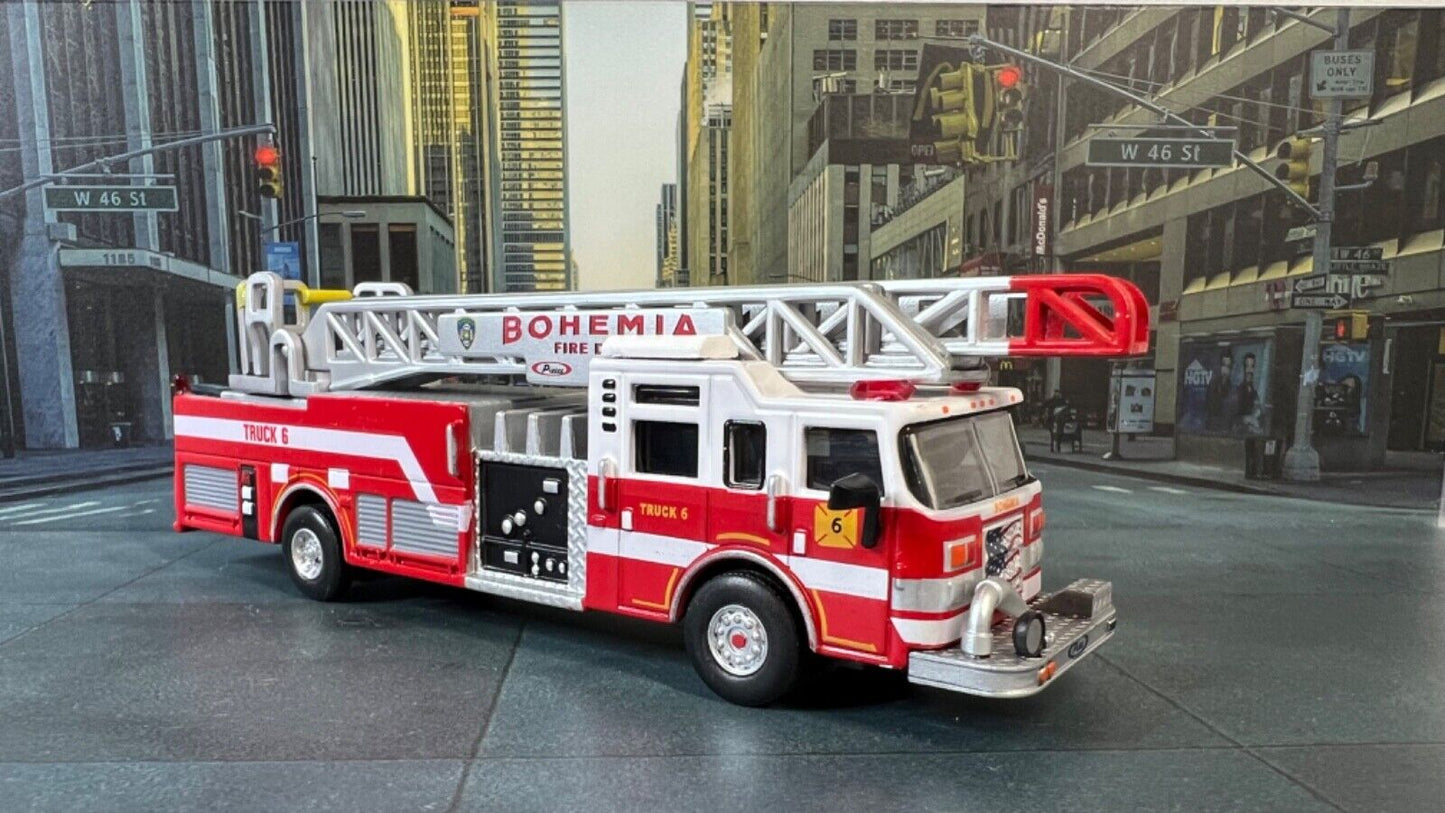 Hachette Collection Resin 1/87 Quint Pierce Fire Ladder Truck Fire Engine 2005 Bohemia Fire Dept N 6