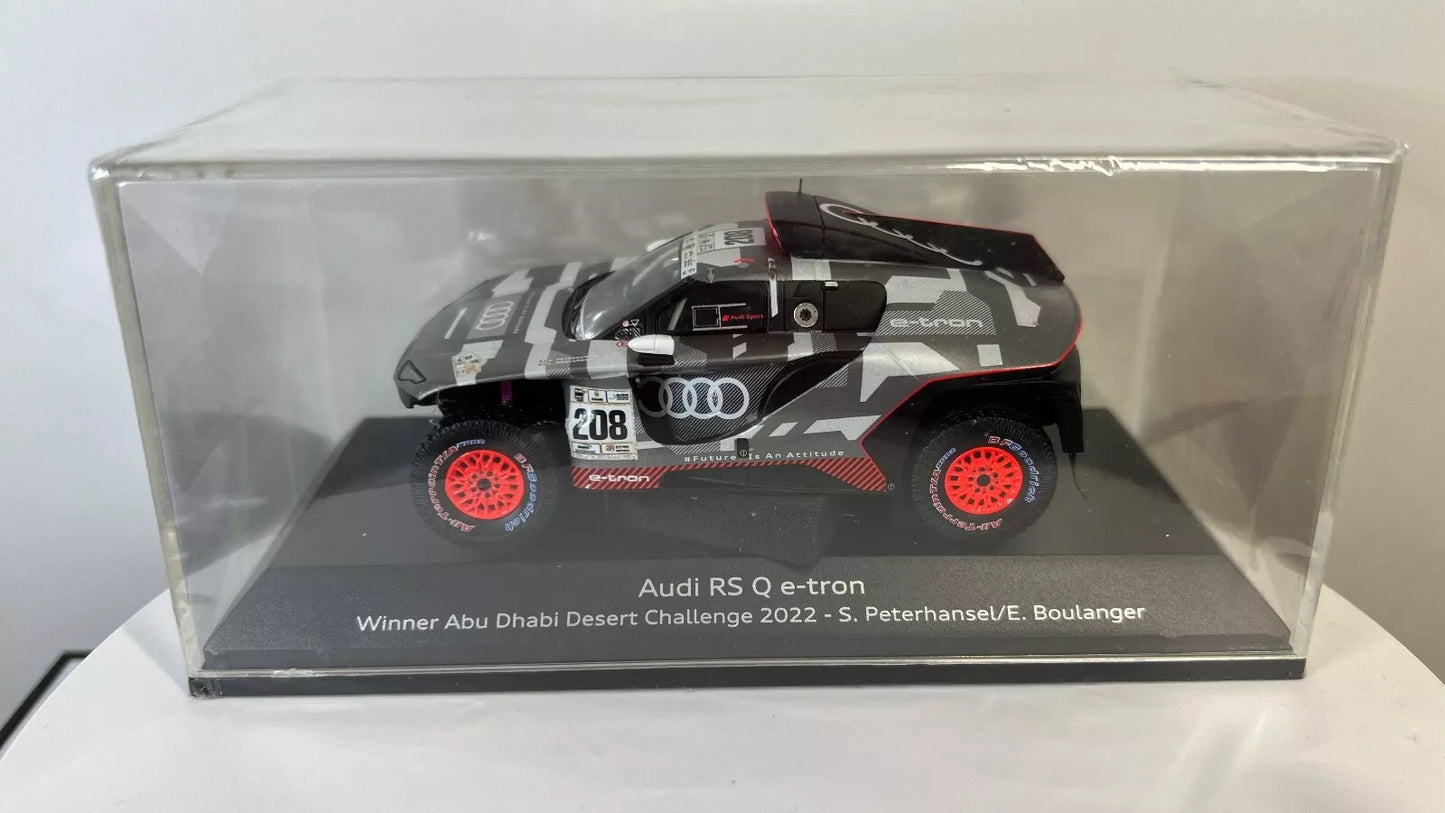 Spark 1/43 Audi RS Q E-Tron #208 S. PETERHANSEL WINNER ABU DHABI CHALLENGE 2022