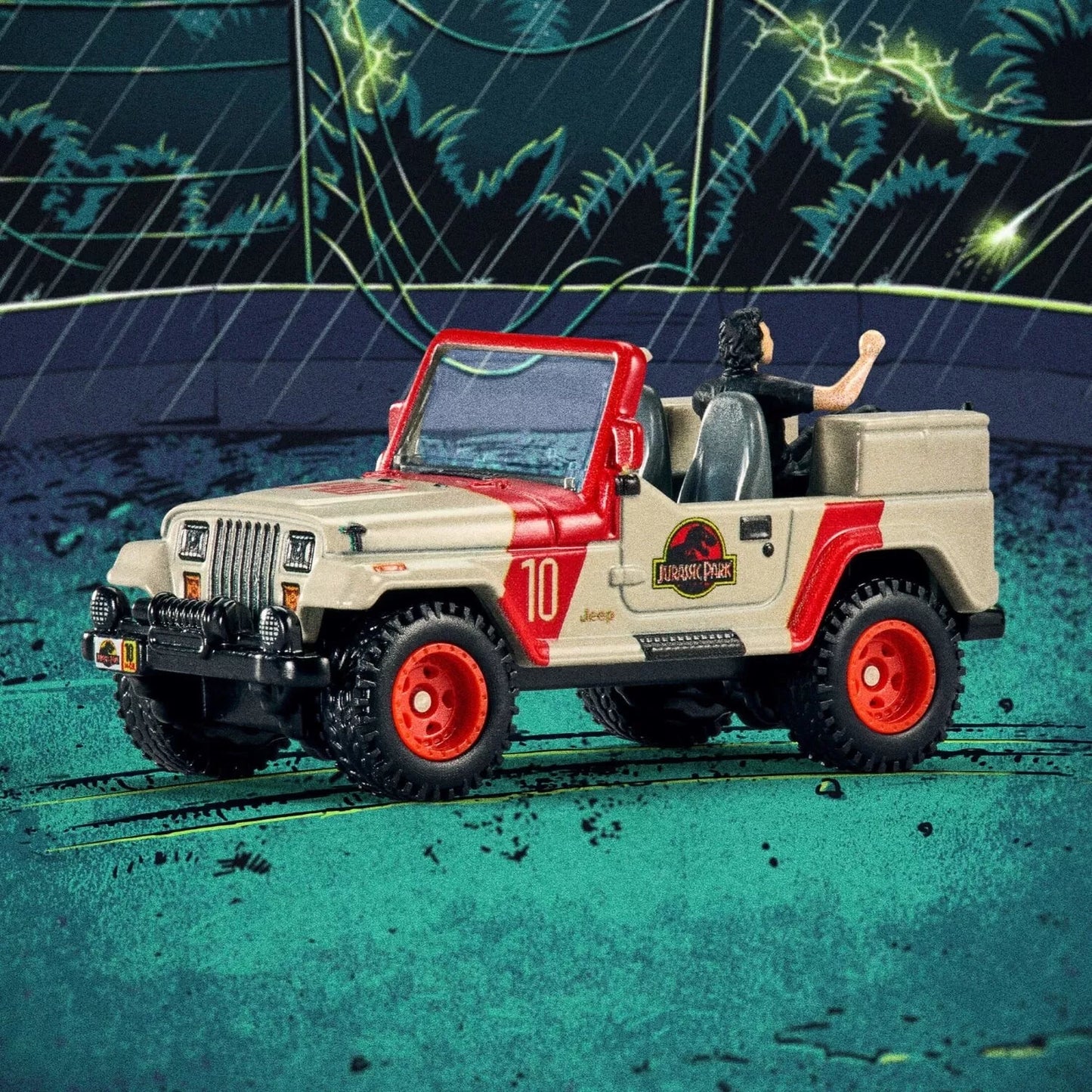 HOT WHEELS RLC Jurassic Park 30th Anniversary Jeep Wrangler & Ian DIORAMA BOXSET