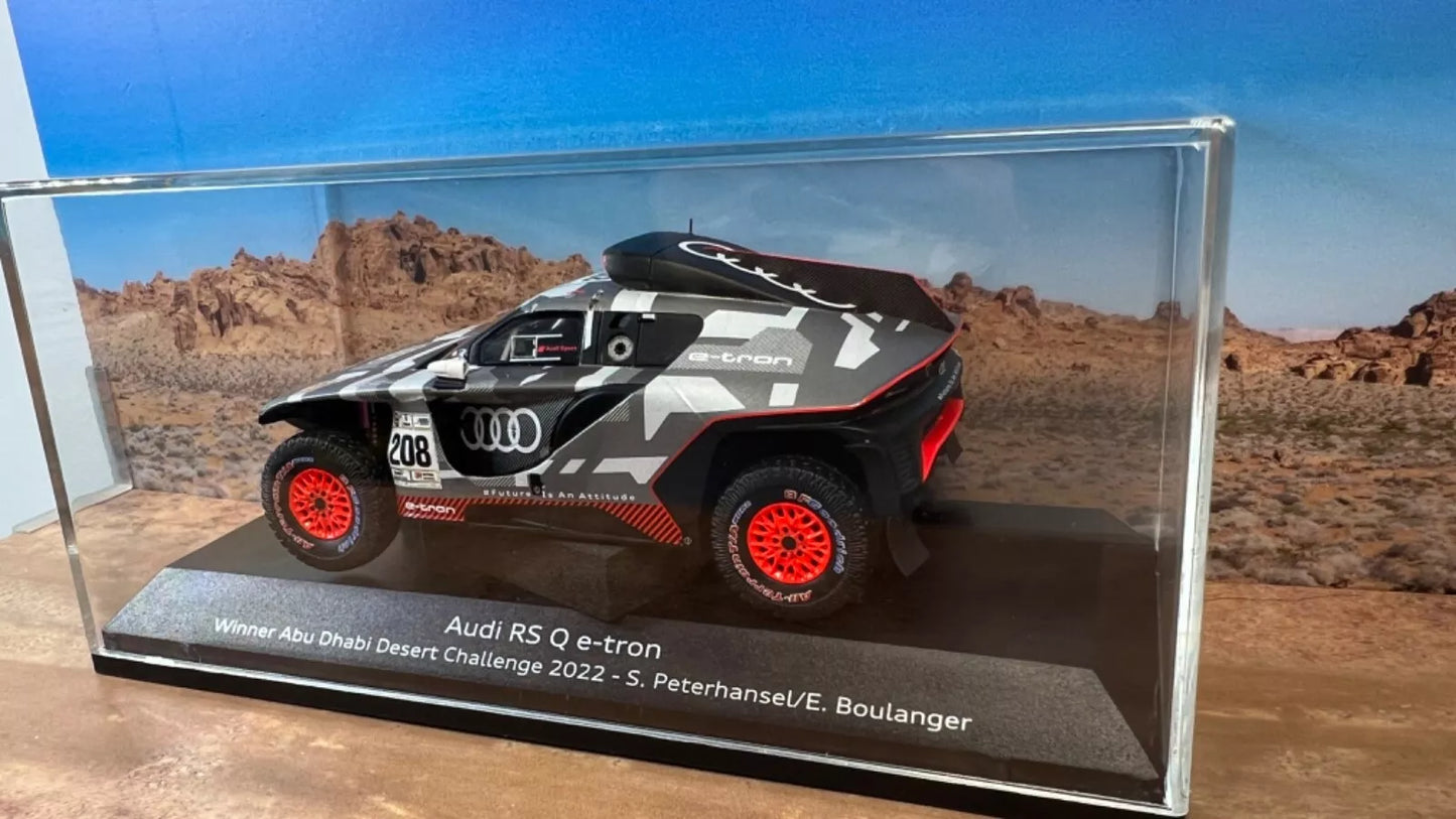 Spark 1/43 Audi RS Q E-Tron #208 S. PETERHANSEL WINNER ABU DHABI CHALLENGE 2022