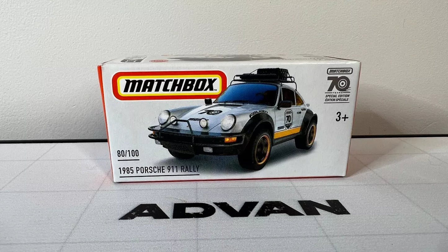 2023 MATCHBOX Power Grab #80/100 1985 Porsche 911 Rally 70 Years SPECIAL Box