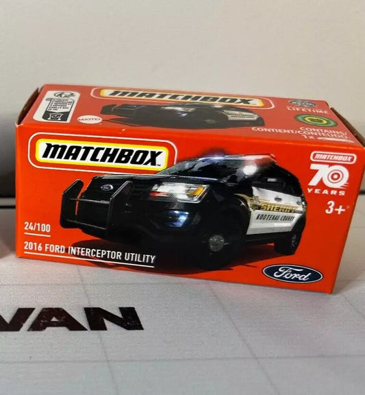 2023 MATCHBOX 24/100 Ford Police Interceptor UTILITY County Sheriff 70 YEARS SE