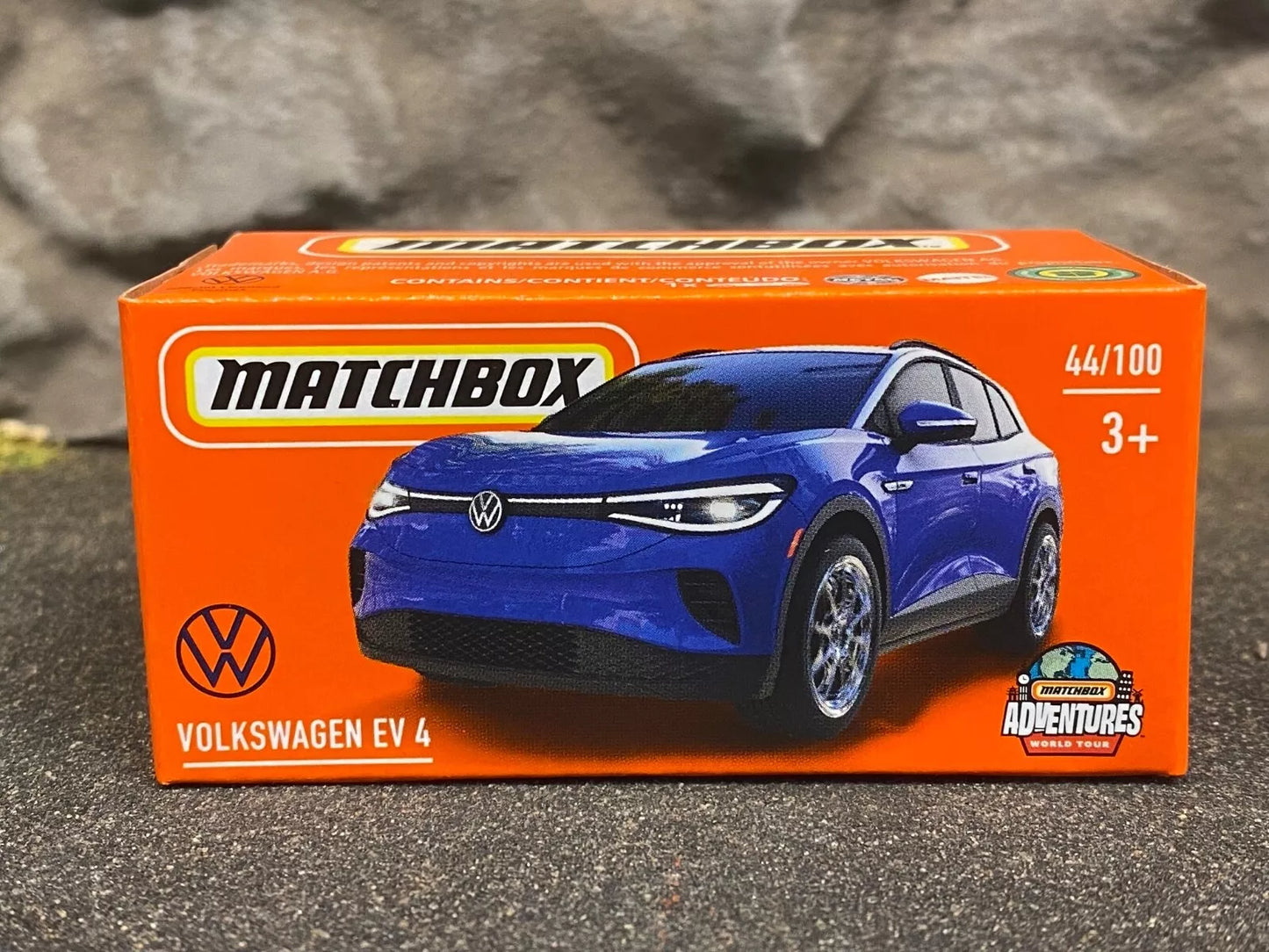 MATCHBOX Power Grab #44/100 2024 Volkswagen VW ID.4 EV MB Adventure World Tour