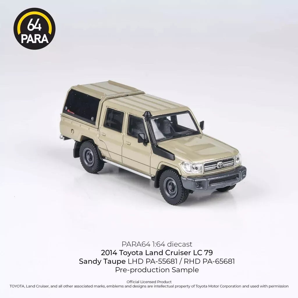 1/64 PARAGON MODELS DIE-CAST TOYOTA LAND CRUISER LC79 CANOPY SAND TAUPE LHD 2014