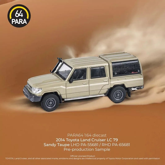 1/64 PARAGON MODELS DIE-CAST TOYOTA LAND CRUISER LC79 CANOPY SAND TAUPE LHD 2014